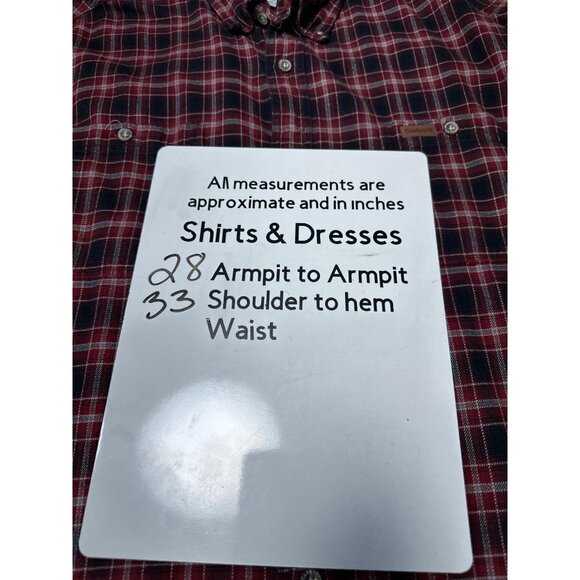 Carhartt Mens Red & Black Plaid Button Down Long Sleeve Flannel Shirt 2XL - Picture 10 of 10